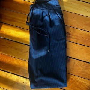 Dynamite Women's Navy Pinstripe Pants